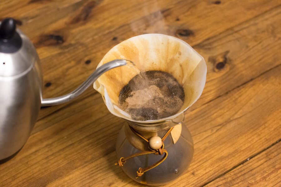 Pour-over brew from the Thrillist experiment